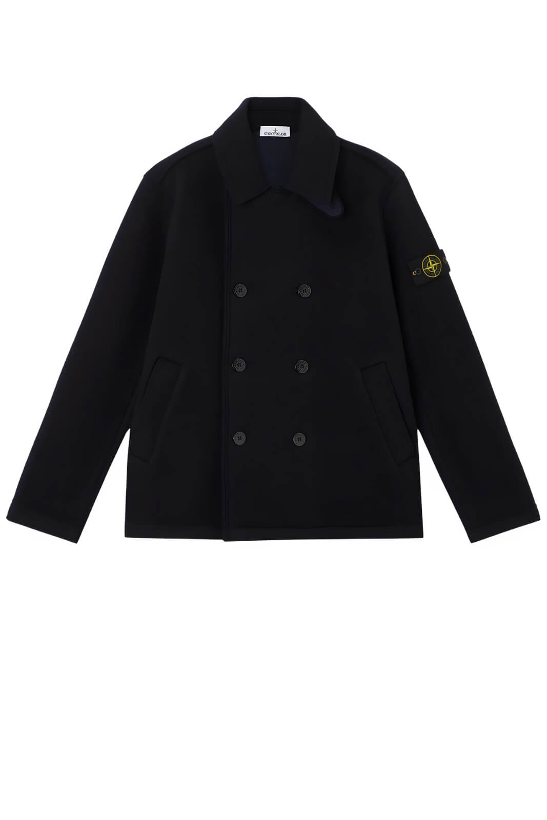 Stone Island men's pea coat FELTED RWS WOOL