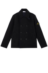 Stone Island men's pea coat FELTED RWS WOOL
