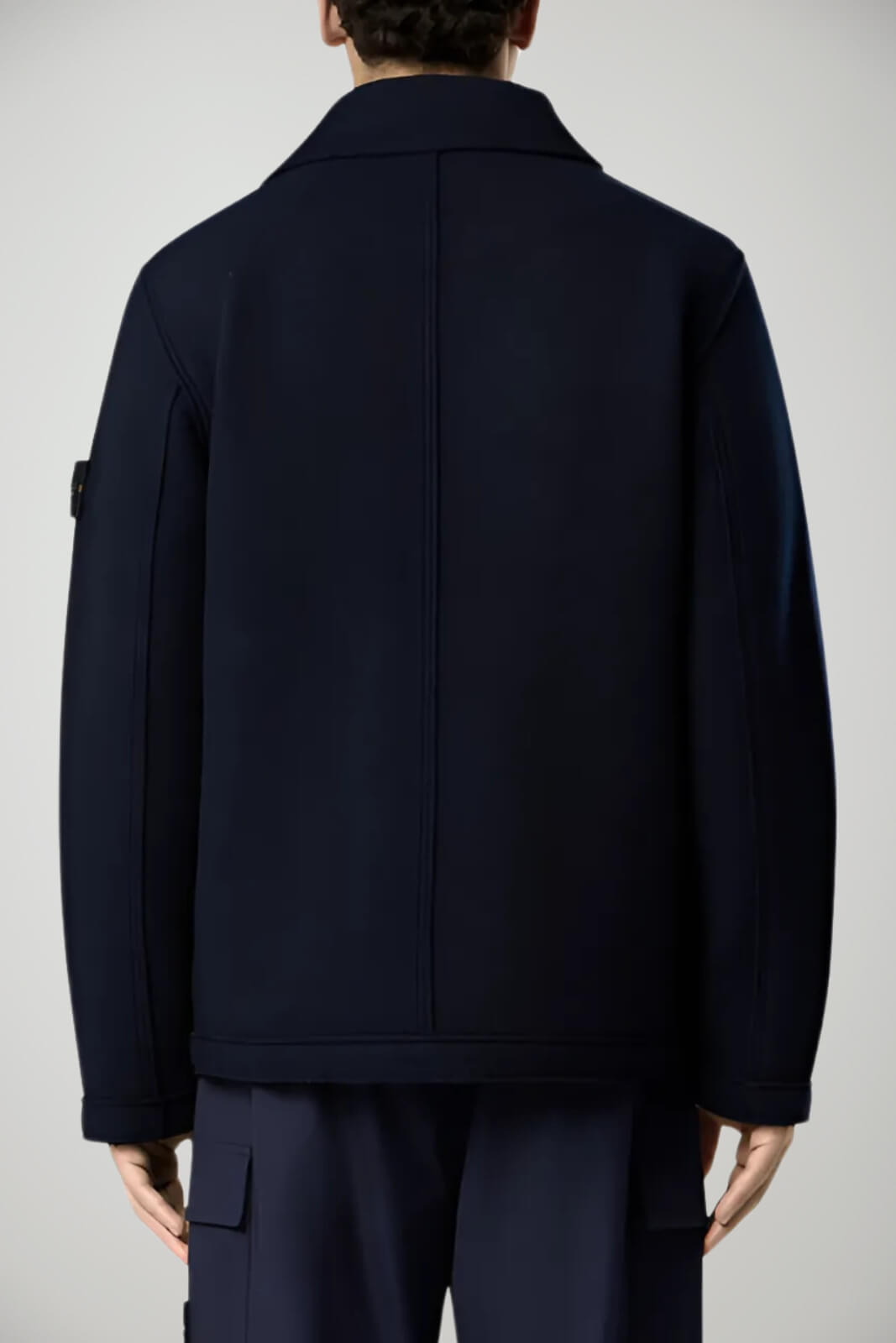 Stone Island men's pea coat FELTED RWS WOOL