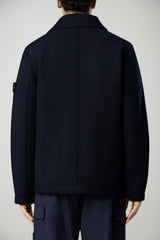 Stone Island men's pea coat FELTED RWS WOOL