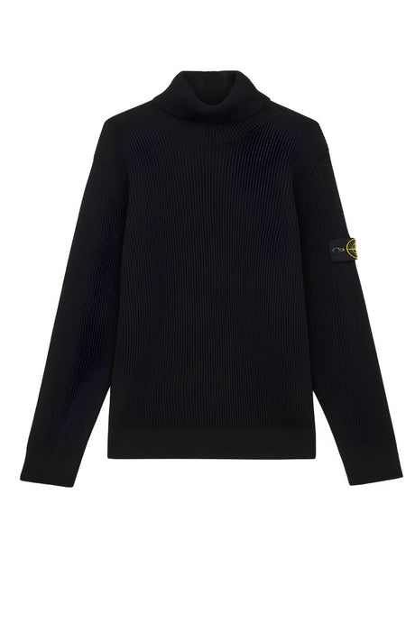 Jersey de cuello alto para hombre de Stone Island, de lana RWS con canalé completo