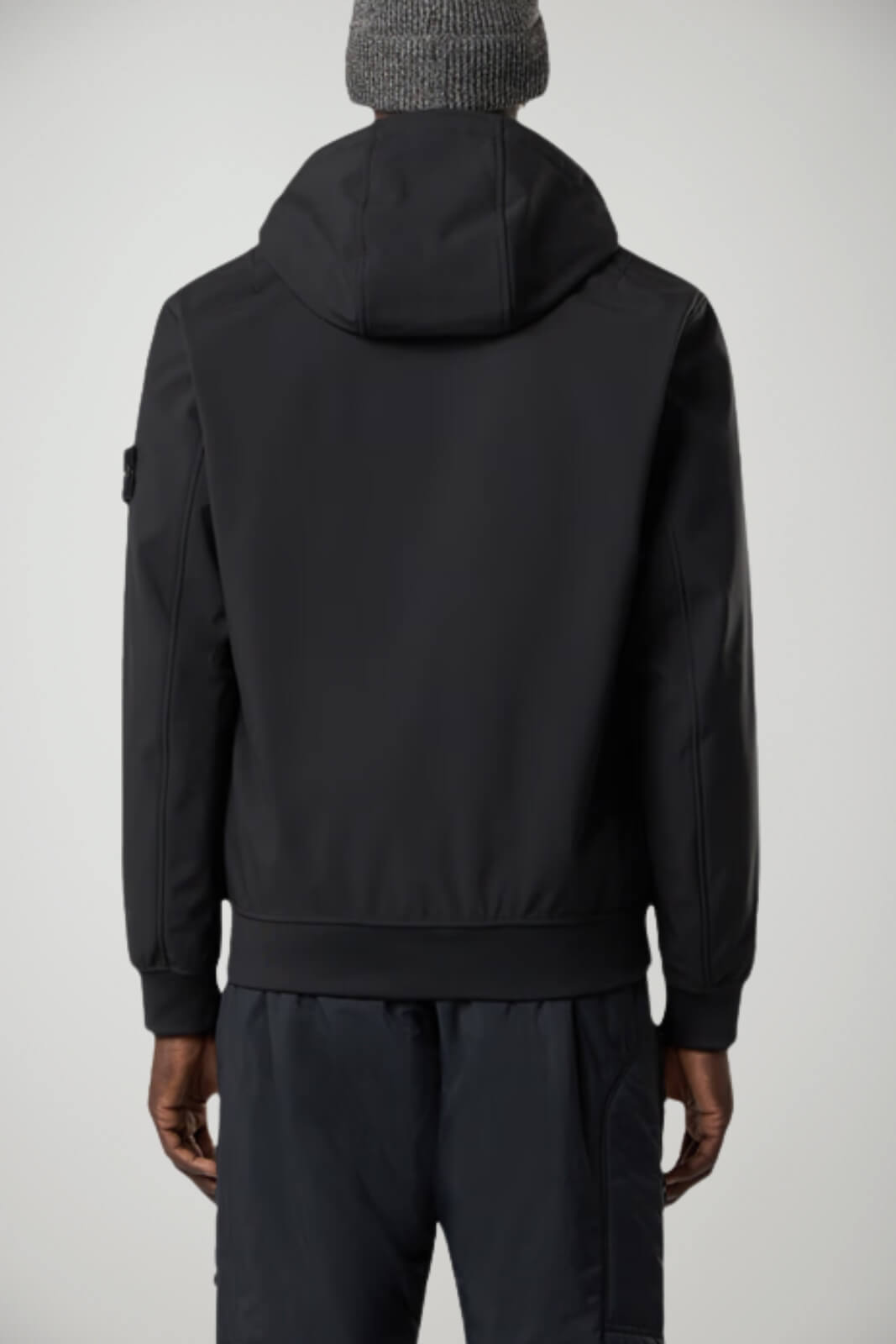 Giubbino da uomo Stone Island in Soft Shell con cappuccio retro