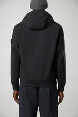 Giubbino da uomo Stone Island in Soft Shell con cappuccio retro