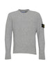 Maglia da uomo Stone Island girocollo con logo rimovibile fronte