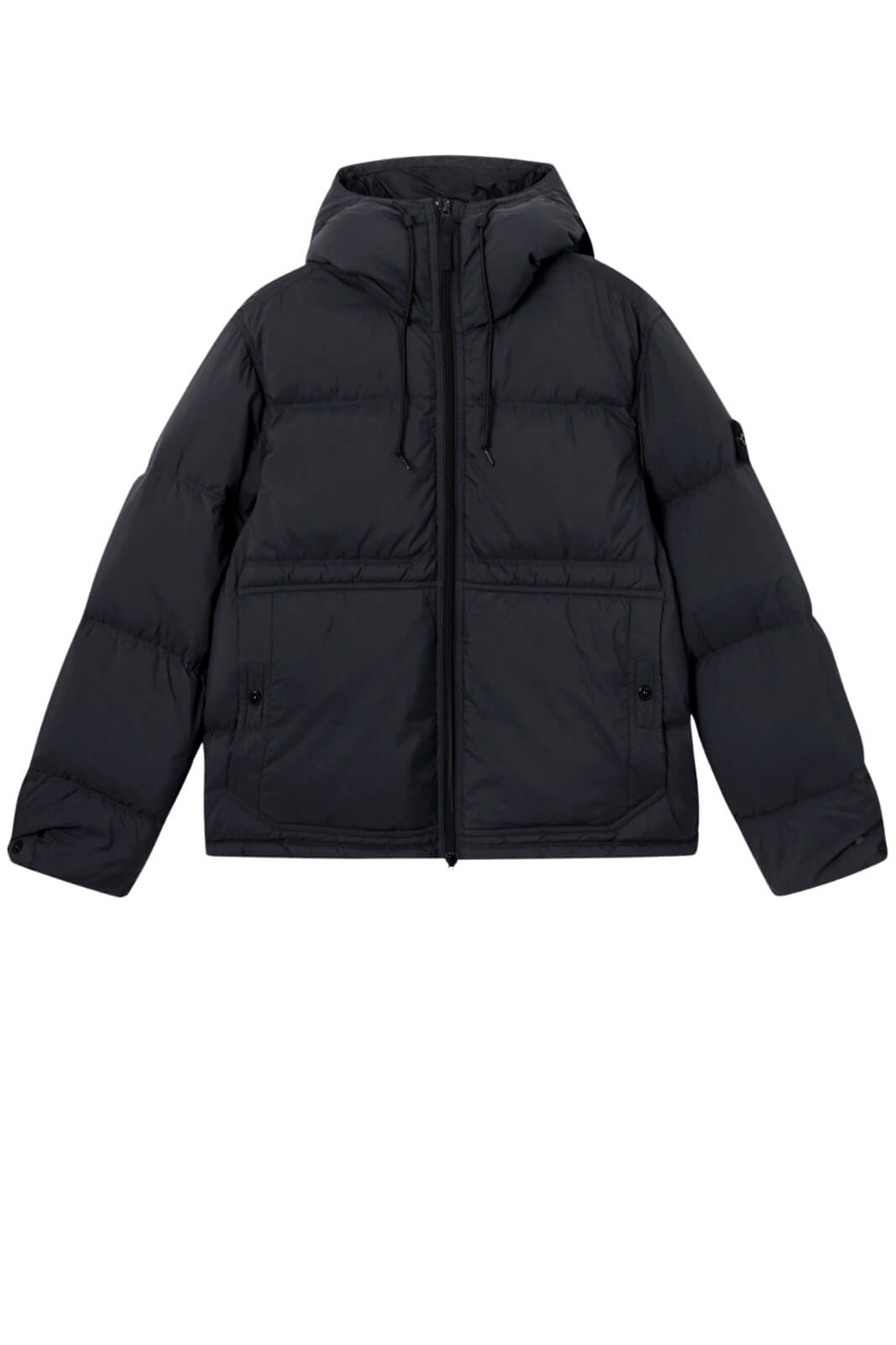 Piumino da uomo Stone Island in ripstop cordura con cappuccio fronte