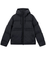 Piumino da uomo Stone Island in ripstop cordura con cappuccio fronte