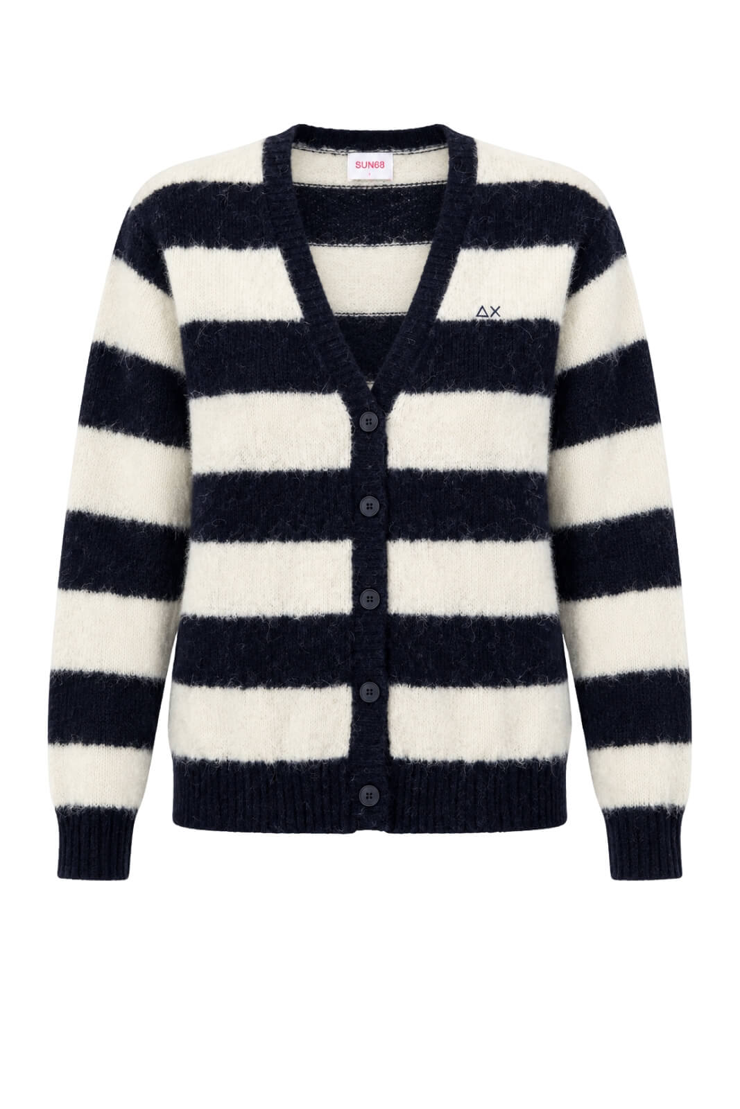 Sun68 Cardigan Donna a righe in misto lana