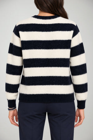 Sun68 Cardigan Donna a righe in misto lana