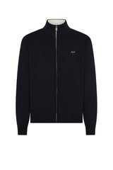 Sun68 Cardigan Uomo Zipper in Misto Lana Merino e Cashmere