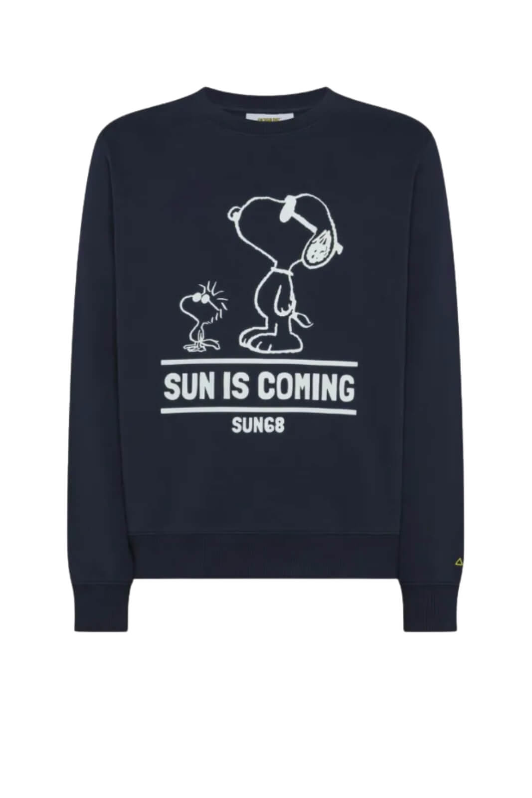 Sun68 Felpa Uomo in Misto Cotone Peanuts On Chest