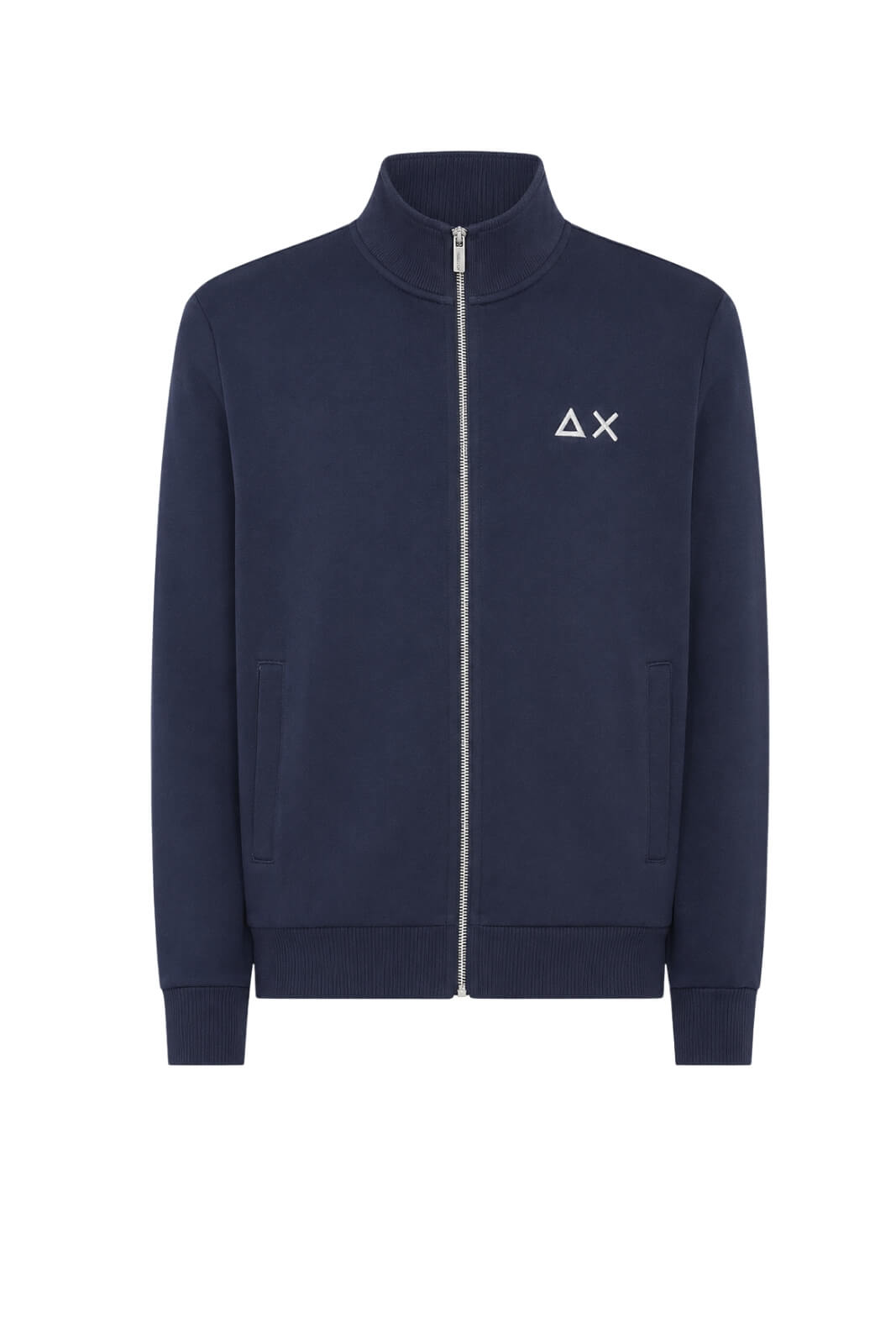 Sun68 Felpa Uomo con Zip in Misto Cotone