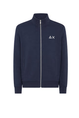 Sun68 Felpa Uomo con Zip in Misto Cotone