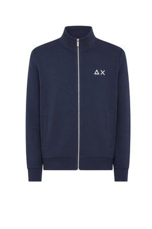 Sun68 Felpa Uomo con Zip in Misto Cotone