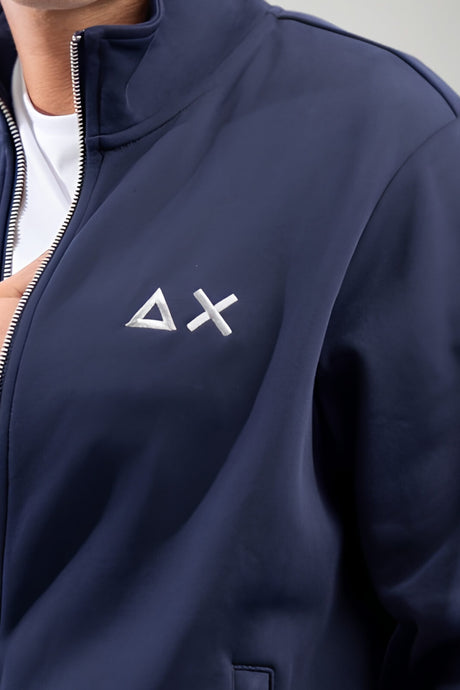 Sun68 Felpa Uomo con Zip in Misto Cotone