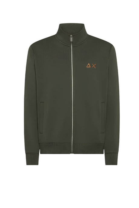 Sun68 Felpa Uomo con Zip in Misto Cotone