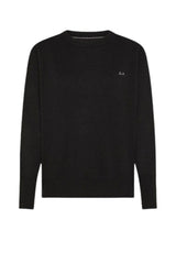 Sun68 Maglia Donna con Orli a Costine con Misto Lana Merino