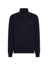 Sun68 Maglia Uomo Dolcevita Punto Riso in Misto Lana Merino e Cotone