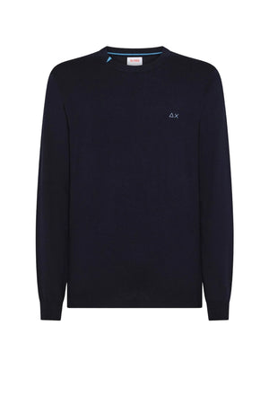 Sun68 Maglia Uomo Girocollo in Misto Lana Merino e Cotone