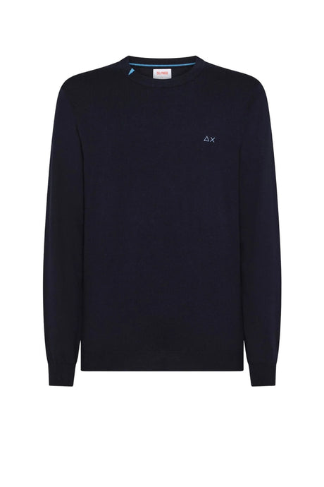 Sun68 Maglia Uomo Girocollo in Misto Lana Merino e Cotone