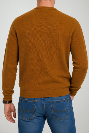 Sun68 Maglia Uomo Punto Riso in Misto Lana Merino e Cotone
