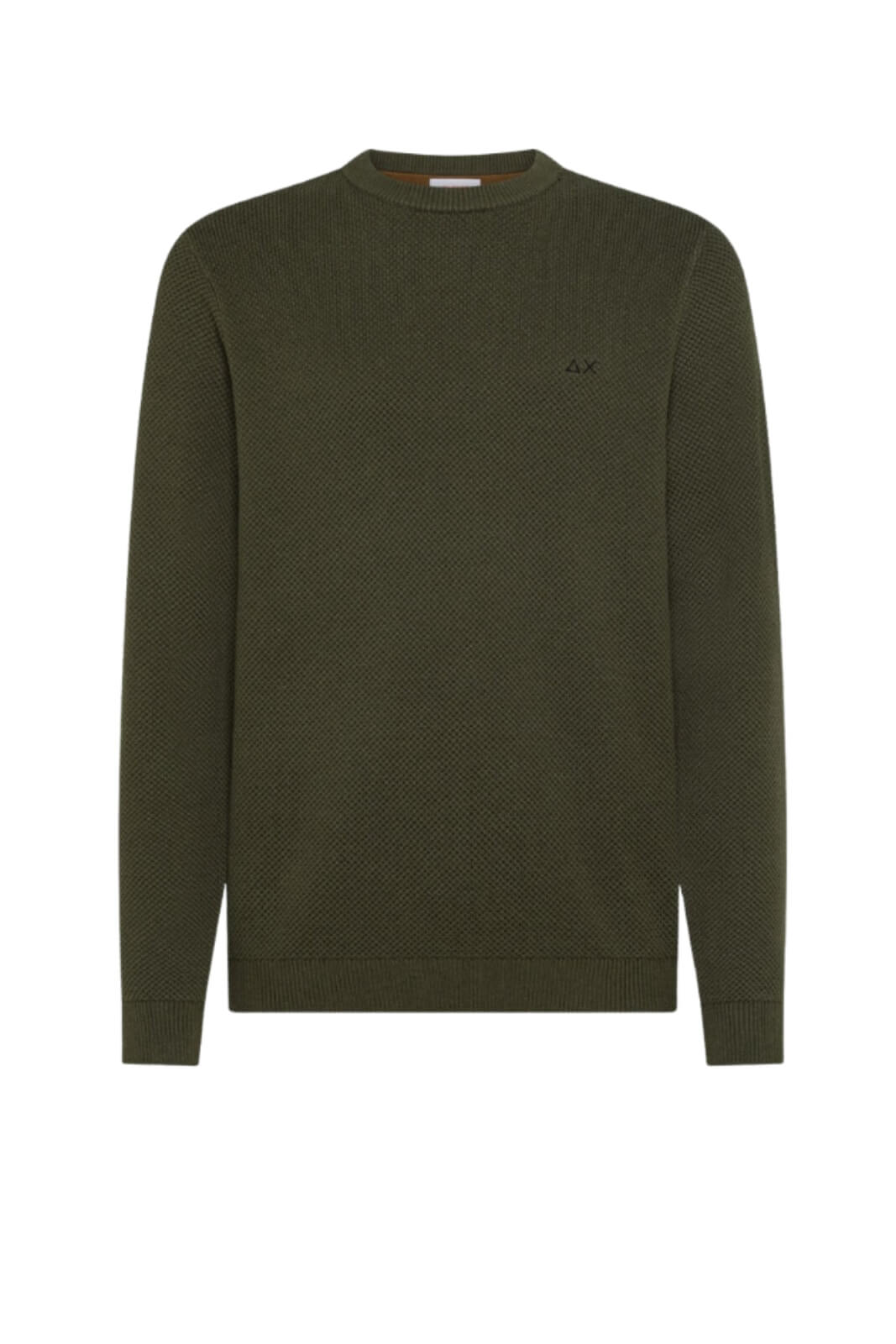 Sun68 Maglia Uomo Punto Riso in Misto Lana Merino e Cotone