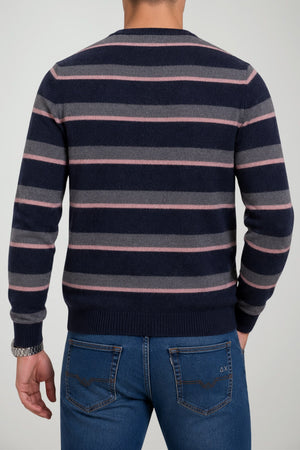 Sun68 Maglia Uomo Stripes in Misto Lana Merino e Alpaca