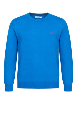 Sun68 Maglione Uomo con Gomiti a Contrasto