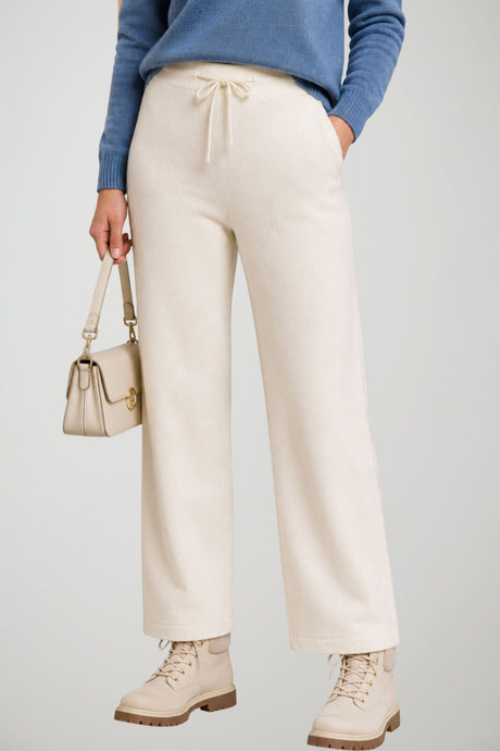 Sun68 Pantaloni Donna in Filo a Palazzo con Lana Merino e Cashmere