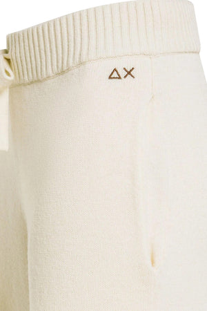 Sun68 Pantaloni Donna in Filo a Palazzo con Lana Merino e Cashmere
