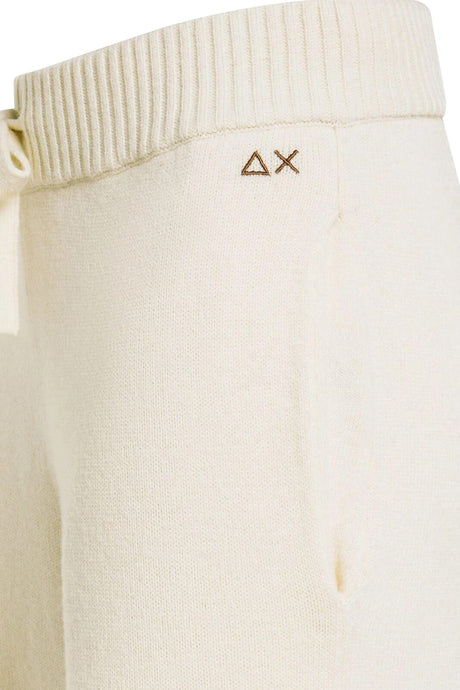 Sun68 Pantaloni Donna in Filo a Palazzo con Lana Merino e Cashmere