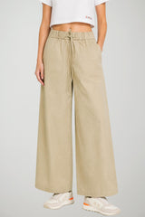 Sun68 Pantaloni Donna Wide Leg con Coulisse
