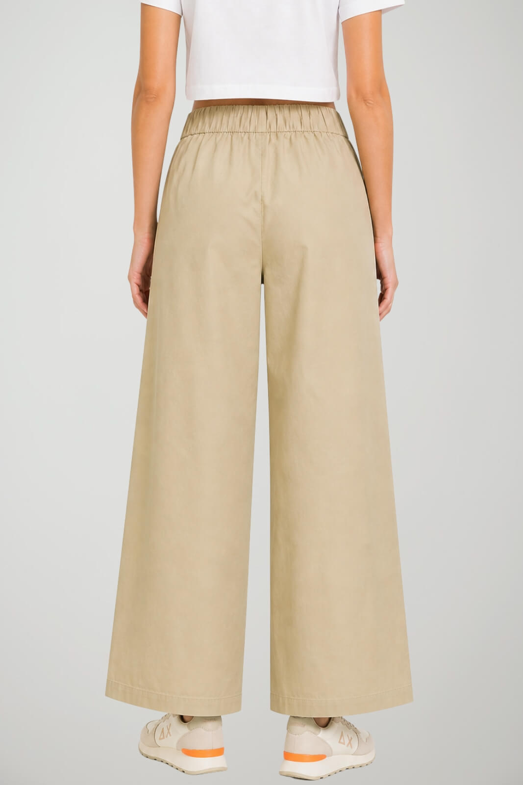 Sun68 Pantaloni Donna Wide Leg con Coulisse
