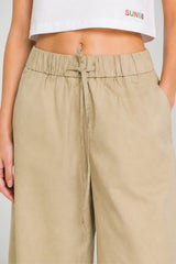 Sun68 Pantaloni Donna Wide Leg con Coulisse