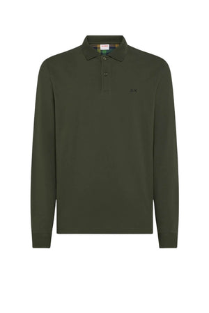 Sun68 Polo Uomo Maniche Lunghe in Misto Cotone