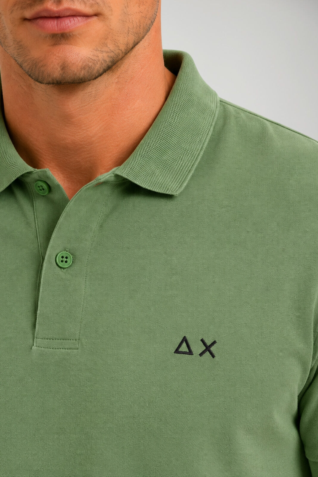 Sun68 Polo Uomo in piquet con logo a contrasto