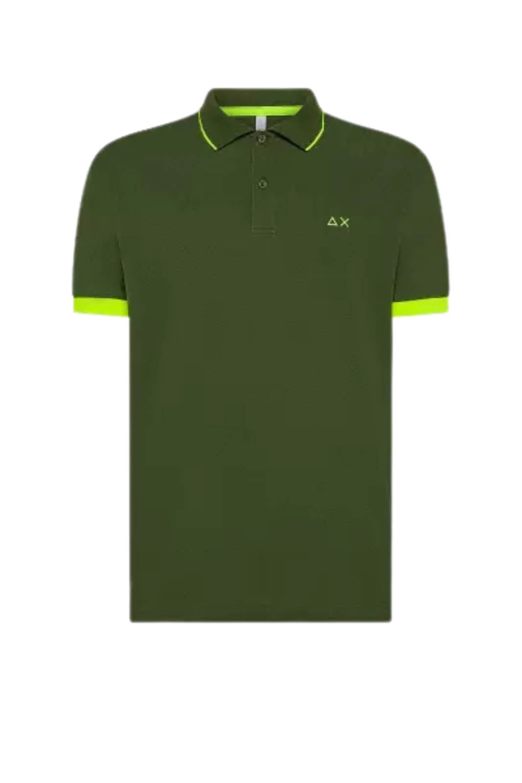 Sun68 Polo Uomo con strisce fluo