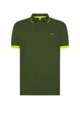 Sun68 Polo Uomo con strisce fluo