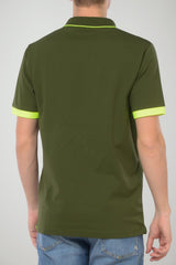Sun68 Polo Uomo con strisce fluo