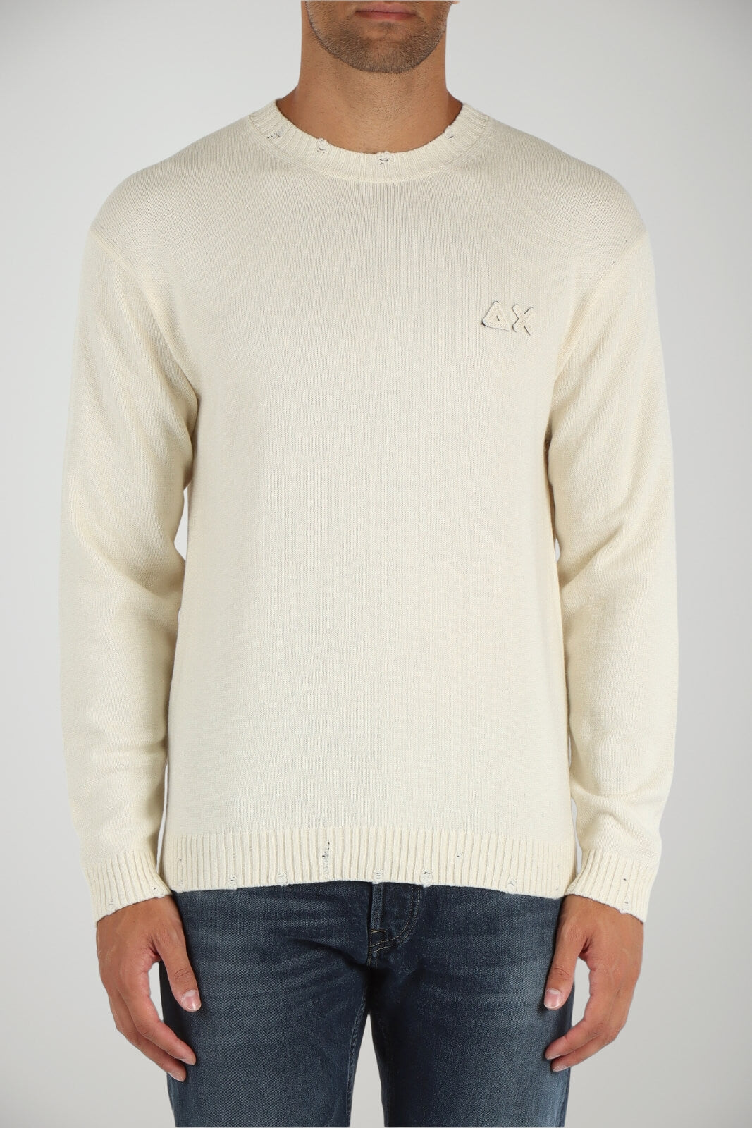 Sun 68 Maglia uomo a girocollo con logo