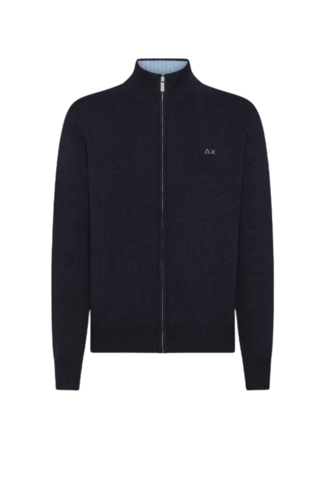 Cardigan da uomo Sun 68 in lana full zip con logo fronte