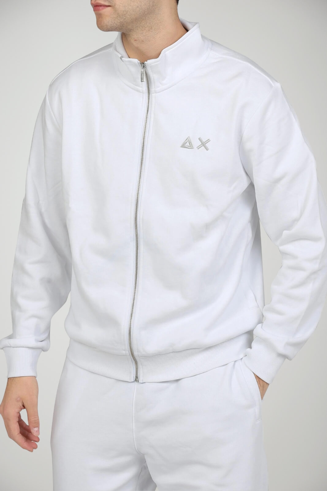 Felpa da uomo Sun 68 con zip e logo