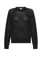 Maglione da donna  Sun 68 in misto lana traforato fronte