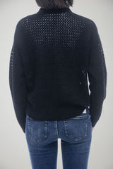 Maglione da donna  Sun 68 in misto lana traforato retro