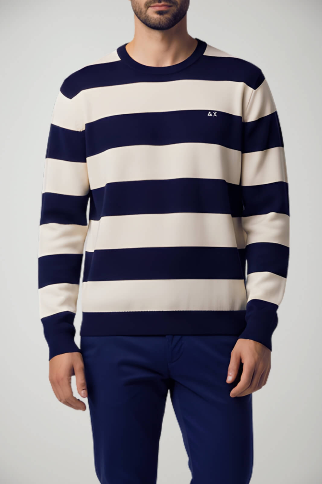 Maglia da uomo a righe Sun 68 con logo