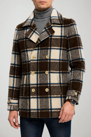 Surplus Wardrobe Cappotto Uomo doppiopetto check