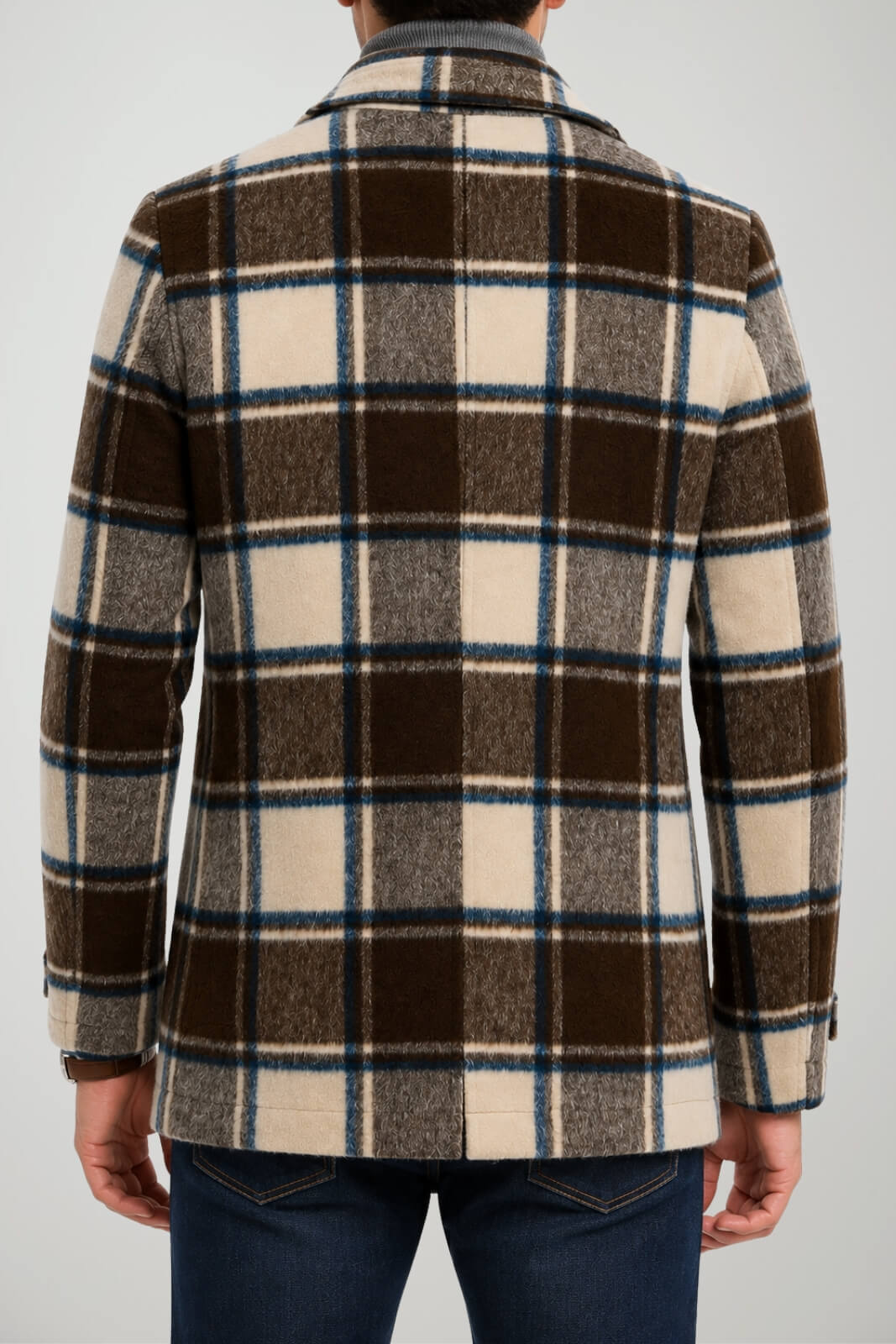 Surplus Wardrobe Cappotto Uomo doppiopetto check
