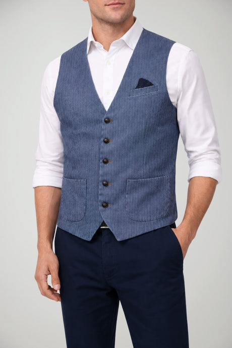 Surplus Wardrobe Gilet Uomo effetto denim