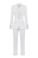 Elisabetta Franchi women's single-breasted crepe suit