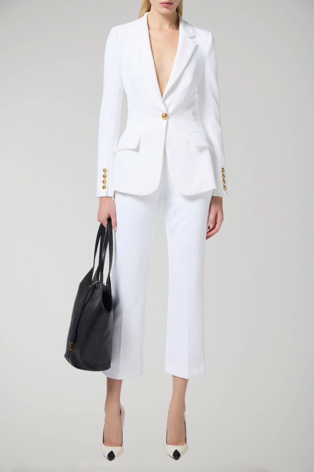 Elisabetta Franchi women's single-breasted crepe suit