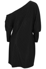 Vestido de mujer Vicolo de un solo hombro con estampado de raya diplomática